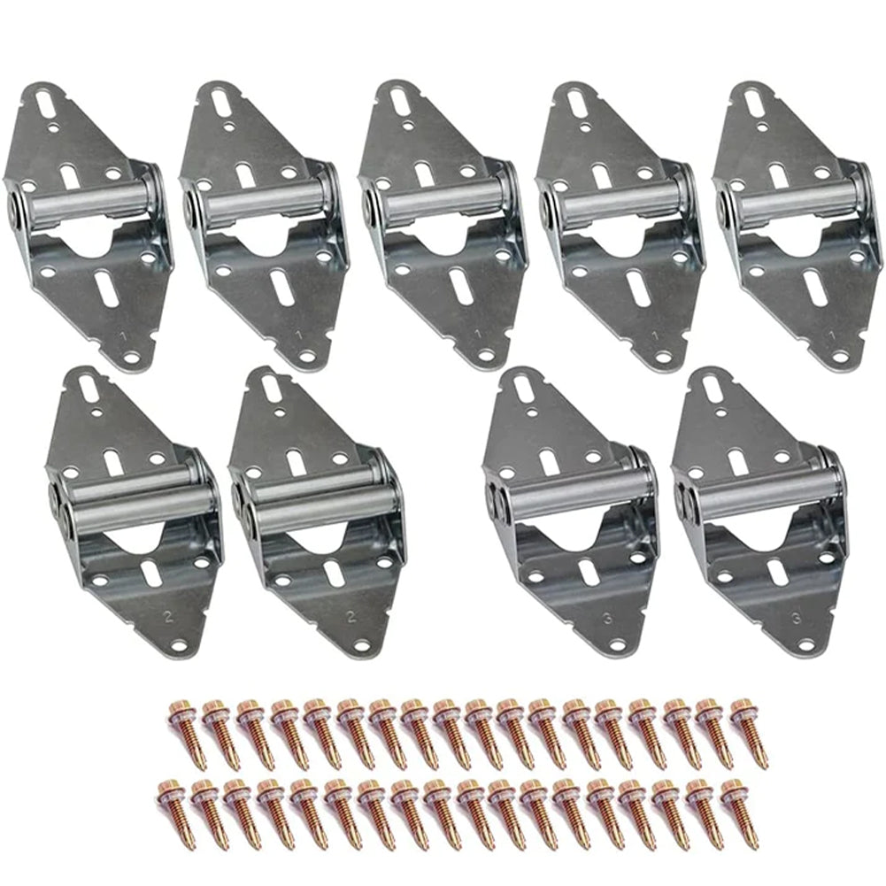 9Pcs Garage Door Hinges with Galvanized Finish Corrosion Resistant