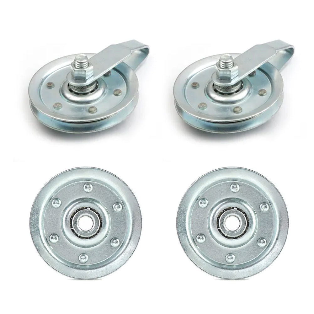 Garage Door 3" Pulley Kits, Kits Including 2 Stationary Pulleys and 2 Rear Wheel Pulleys with Clevis Fork,Garage Door Parts