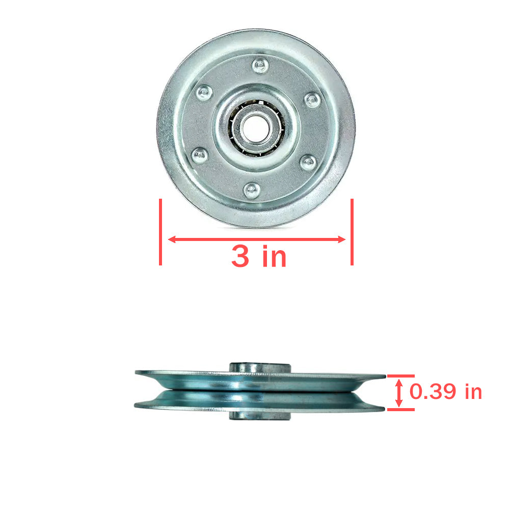 Garage Door 3" Pulley Kits, Kits Including 2 Stationary Pulleys and 2 Rear Wheel Pulleys with Clevis Fork,Garage Door Parts