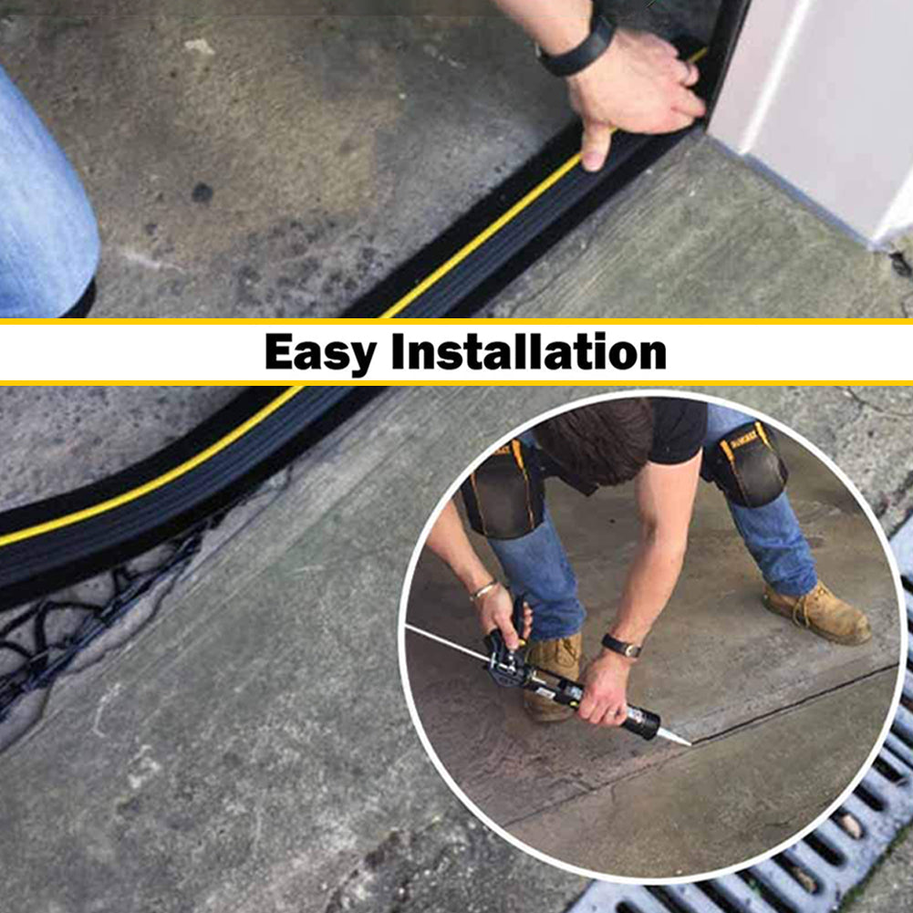 Universal Garage Door Bottom Threshold Seal Strip, with Sealant/Adhesive (10 feet and 20 feet)