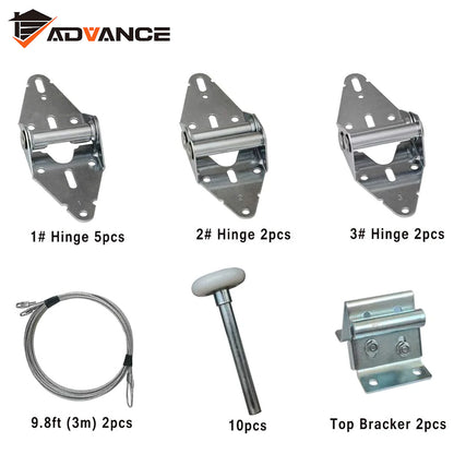 Garage Door Roller/Hinge/Top Bracket/Wire Rope (for 7' Height Doors)