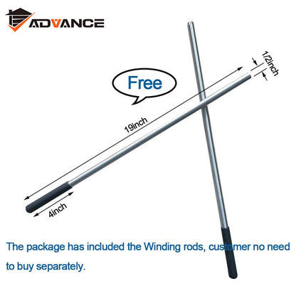 Pair of 2" Garage Door Torsion Springs with Non-Slip Winding Bars